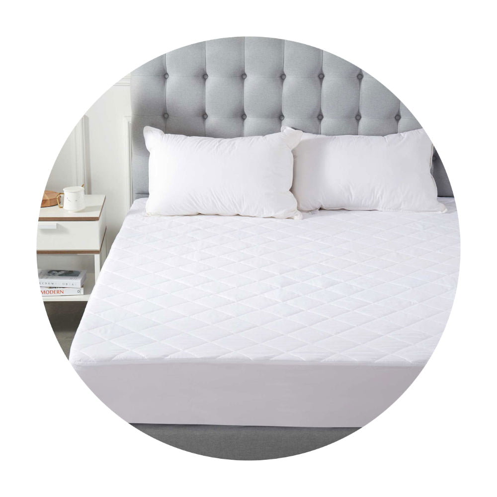 Soho Collection Quilted Microfibre Fitted Mattress Protector 38Cm Wall King Mattress Toppers & Protectors