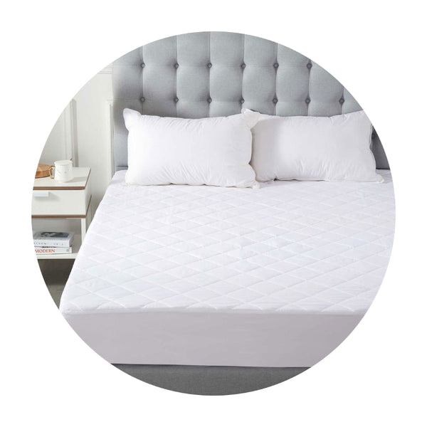 Soho Collection Quilted Microfibre Fitted Mattress Protector 38Cm Wall King Mattress Toppers & Protectors