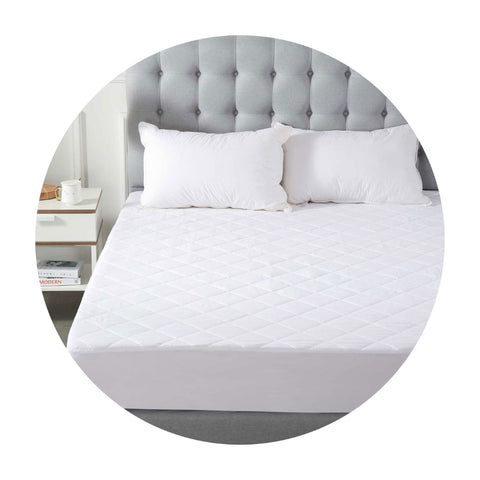 Soho Collection Quilted Microfibre Fitted Mattress Protector 38Cm Wall King Mattress Toppers & Protectors
