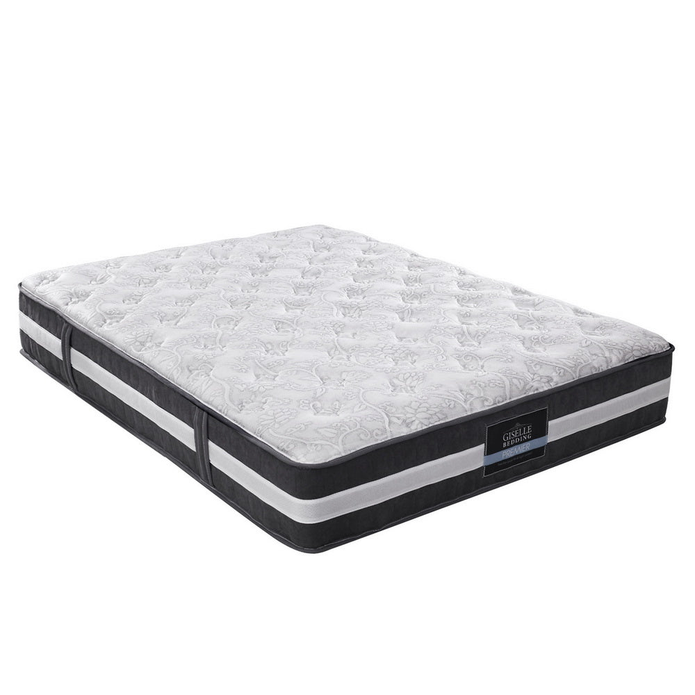 Giselle Queen Mattress Size 7 Zone Pocket Spring Medium Firm Foam 30Cm Mattresses