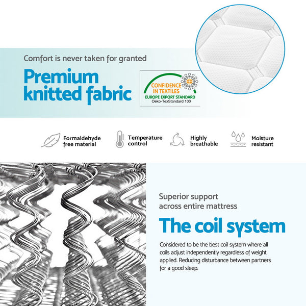 Giselle Normay Bonnell Spring Mattress 21Cm Thick King Single Mattresses