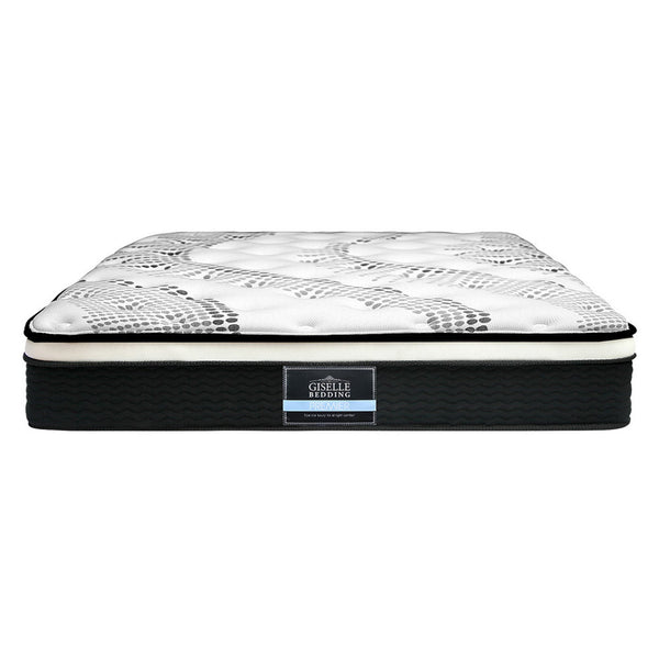 Giselle Como Euro Top Pocket Spring Mattress 32Cm Thick Queen Mattresses