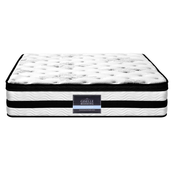 Giselle Algarve Euro Top Pocket Spring Mattress 34Cm Thick King Mattresses