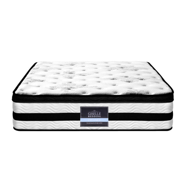 Giselle Algarve Euro Top Pocket Spring Mattress 34Cm Thick Single Mattresses