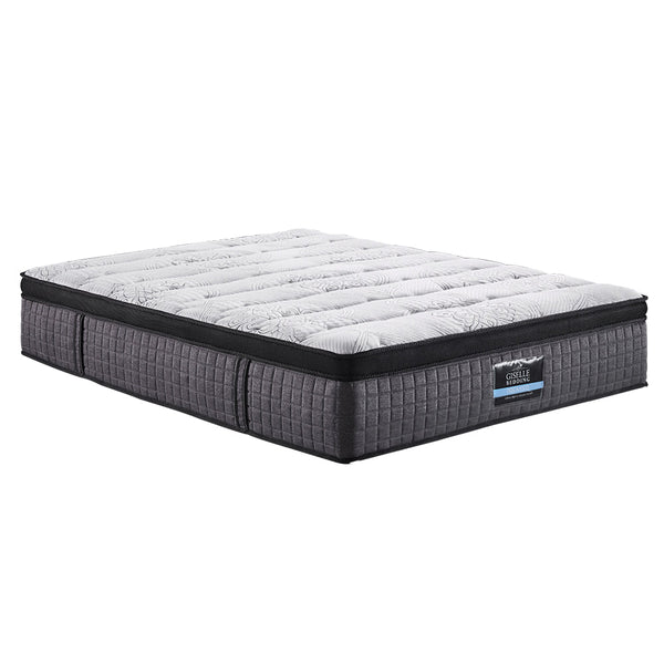 Giselle Queen Mattress 9 Zone Pocket Spring Latex Foam Medium Firm 34Cm Mattresses