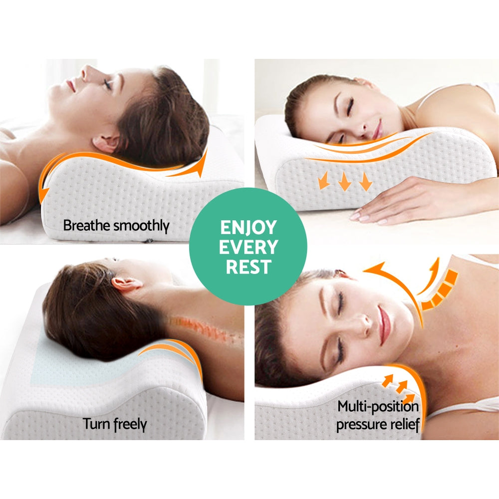 Giselle Set Of 2 Cool Gell Memory Foam Pillows