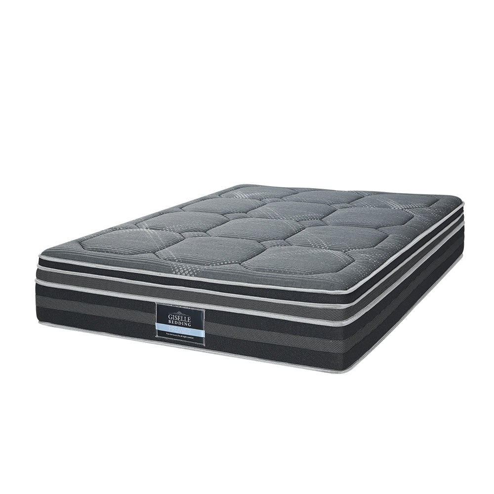 Mattresses Giselle Bedding 35Cm Queen Mattress 7 Zone Dual Euro Top Pocket Spring Medium Firm