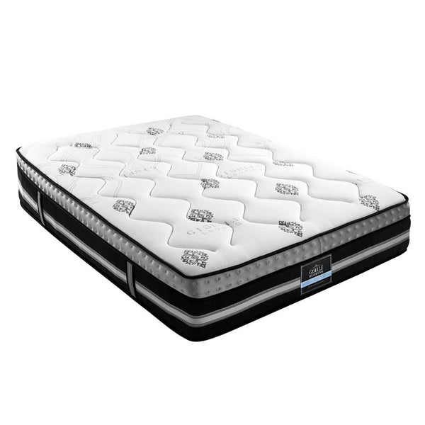 Giselle Galaxy Euro Top Cool Gel Pocket Spring Mattress 35Cm Thick Queen Mattresses