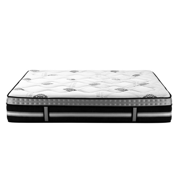 Giselle Galaxy Euro Top Cool Gel Pocket Spring Mattress 35Cm Thick Queen Mattresses