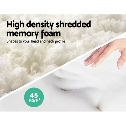 Giselle Bedding Set Of 2 Visco Elastic Memory Foam Pillows