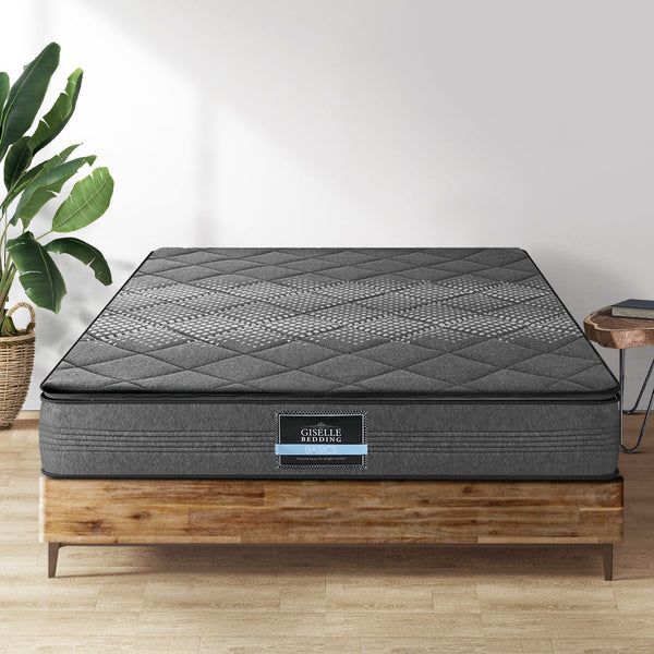 Giselle Queen Mattress Pillow Top Size Bonnell Spring Medium Firm Foam 18Cm Mattresses
