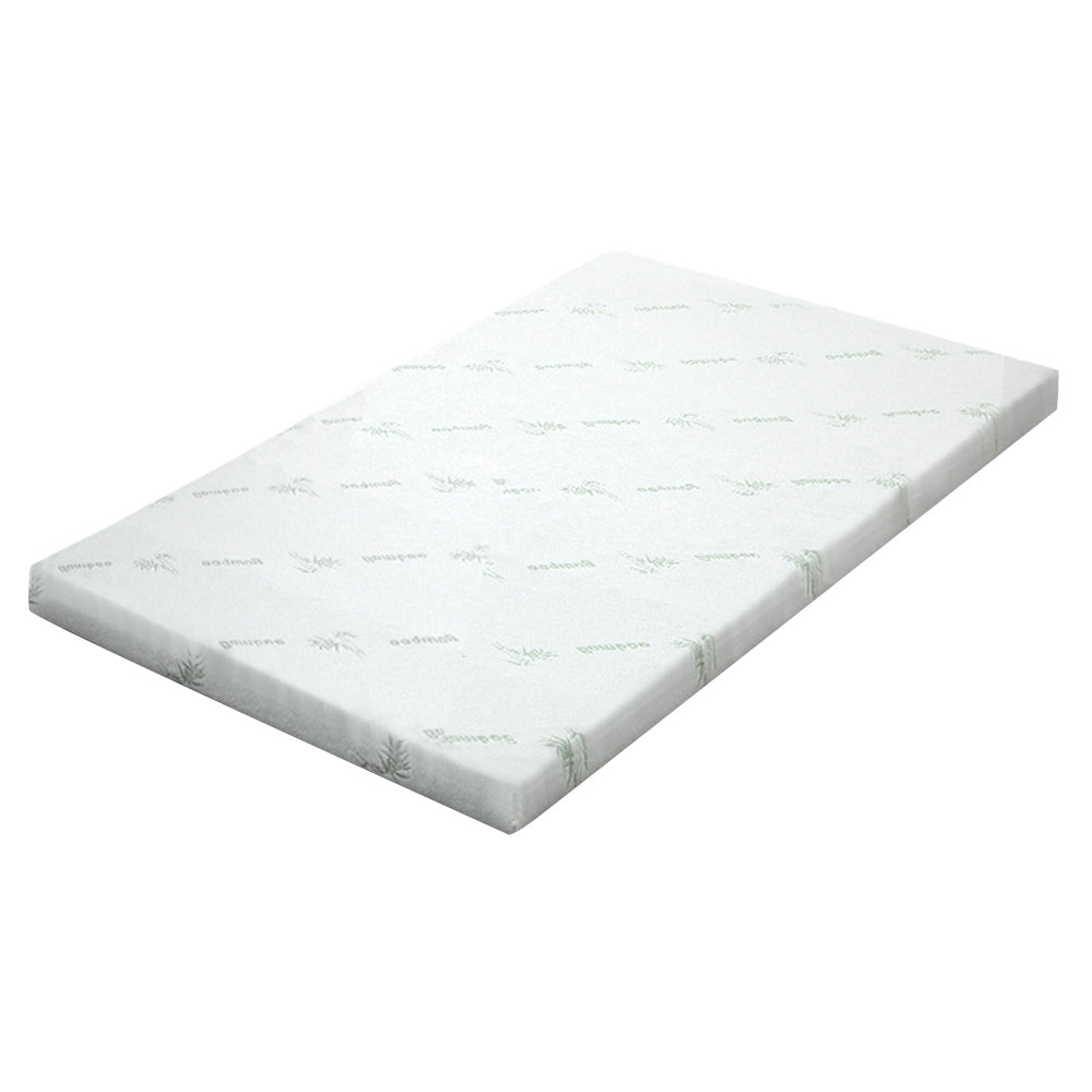 Giselle Cool Gel Memory Foam Mattress Topper W/Bamboo Cover 8Cm Single Mattress Toppers & Protectors