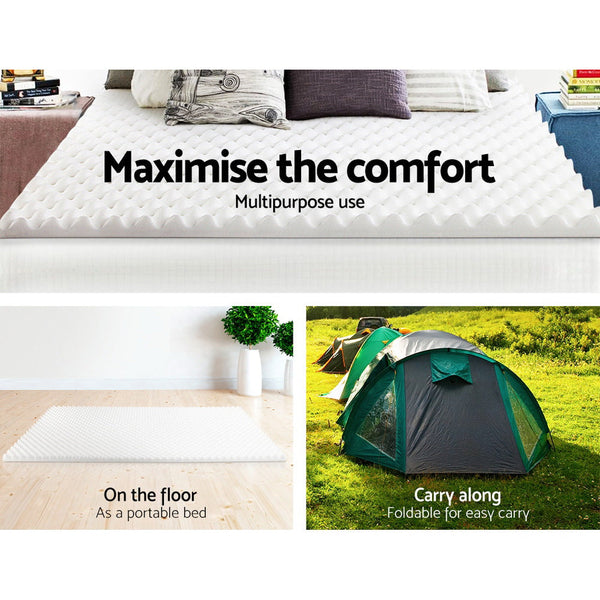 Giselle Mattress Topper Egg Crate Foam Toppers Protector Underlay D Mattress Toppers & Protectors