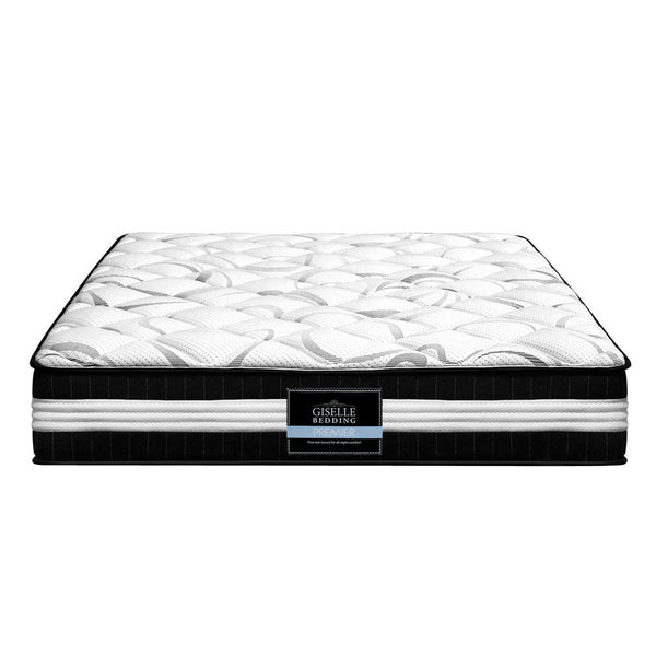 Giselle Mykonos Euro Top Pocket Spring Mattress 30Cm Thick Queen Mattresses