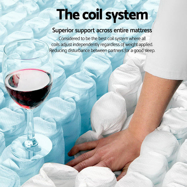 Giselle Mykonos Euro Top Pocket Spring Mattress 30Cm Thick Queen Mattresses