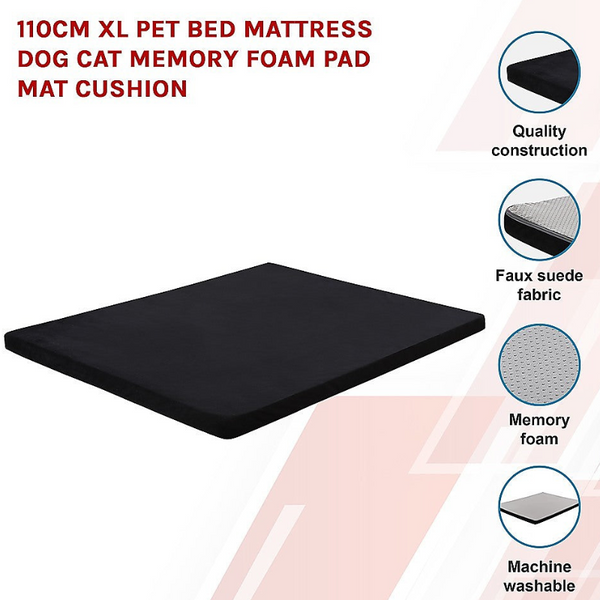 110Cm Xl Pet Bed Mattress Dog Cat Memory Foam Pad Cushion