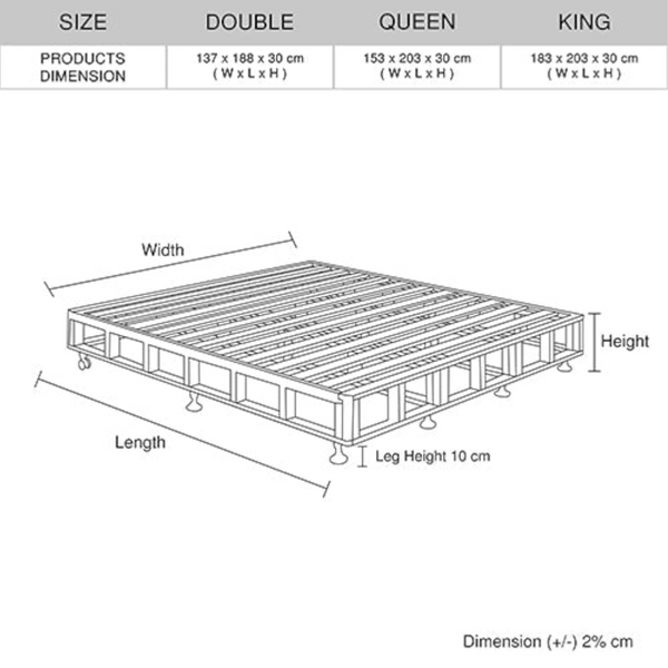 Mattress Base Ensemble Queen Size Solid Slat In Beige With Removable Cover Queen Bed Frames