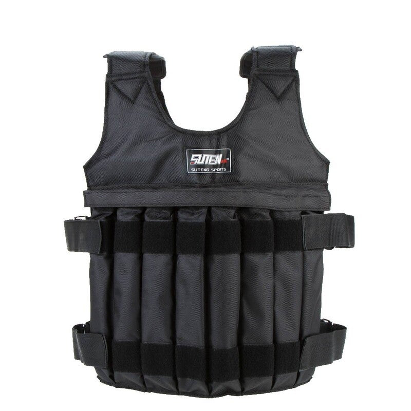 Max Loading 20Kg Adjustable Weighted Vest Jacket Exercise Boxing Training Waistcoat Invisible Weightloading Sand Clothing Black Weighted Vests