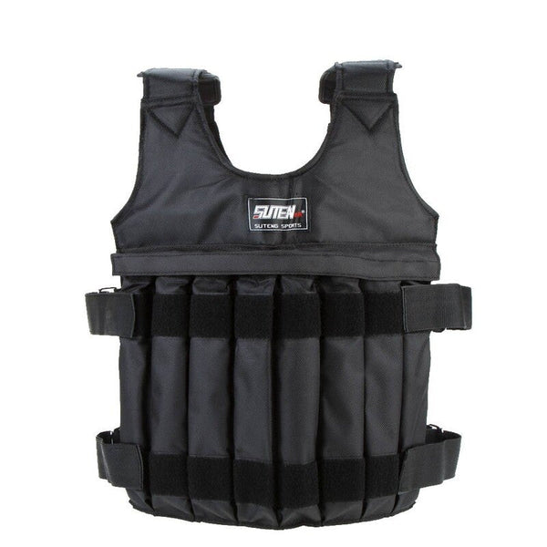 Weighted Vests Max Loading 20Kg Adjustable Weighted Vest Jacket Exercise Boxing Training Waistcoat Invisible Weightloading Sand Clothing Black