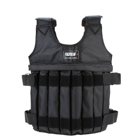Weighted Vests Max Loading 20Kg Adjustable Weighted Vest Jacket Exercise Boxing Training Waistcoat Invisible Weightloading Sand Clothing Black