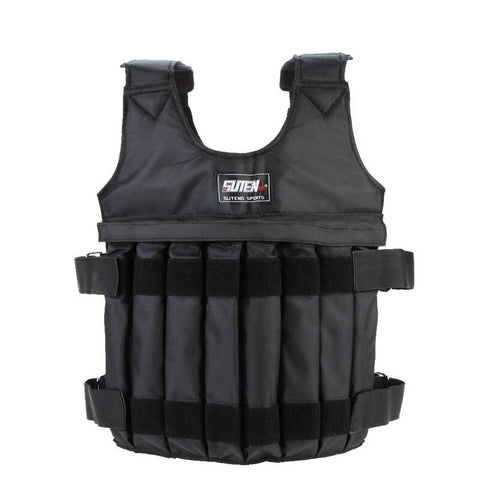 Max Loading 20Kg Adjustable Weighted Vest Jacket Exercise Boxing Training Waistcoat Invisible Weightloading Sand Clothing Black Weighted Vests