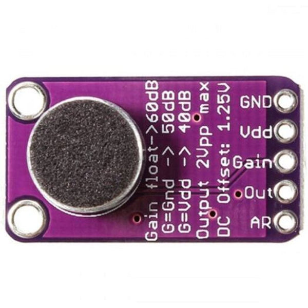 Max9814 Microphone Agc Amplifier Board Module Auto Gain Control Arduino Programmable Attack And Release Ratio Low Other Sensors