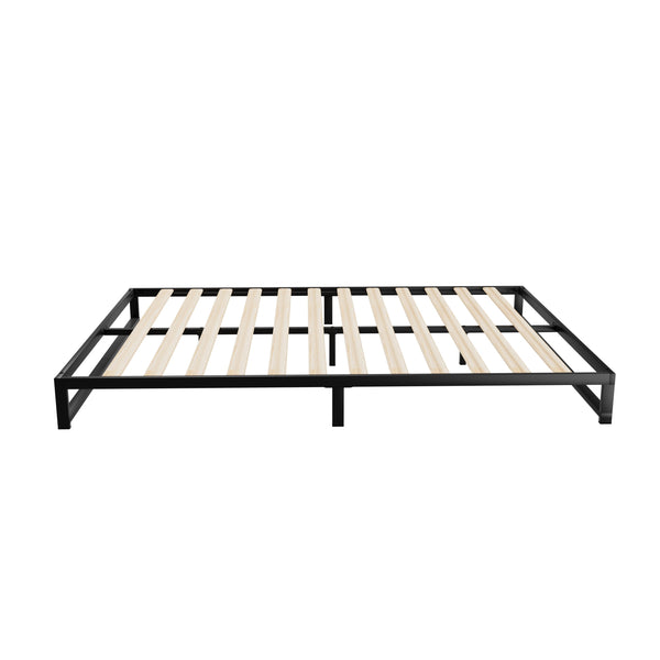 Artiss Metal Bed Frame Double Size Base Mattress Platform Black Beru