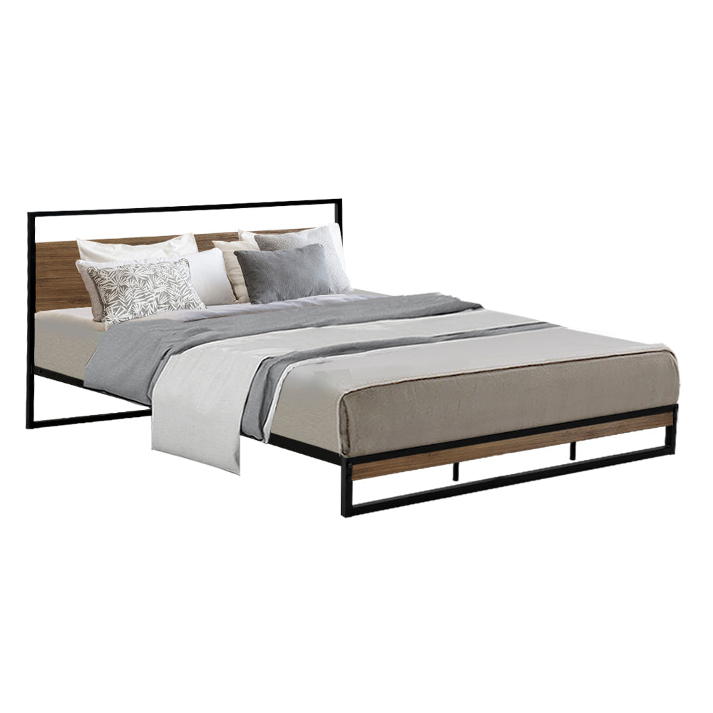 Artiss Metal Bed Frame King Size Mattress Base Platform Foundation Black Dane King Bed Frames