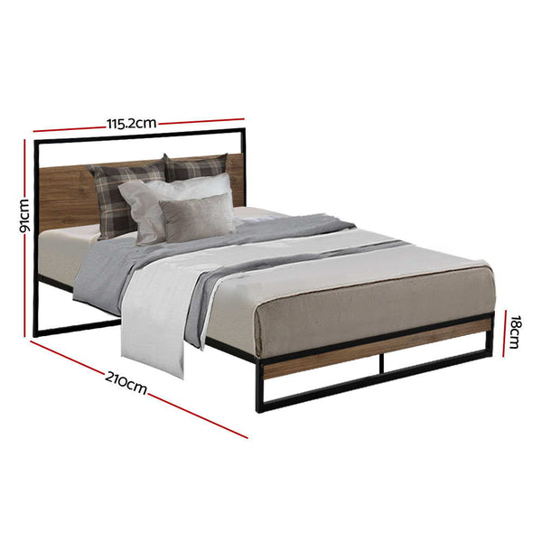Artiss Metal Bed Frame King Single Size Mattress Base Platform Foundation Dane King Single Bed Frames