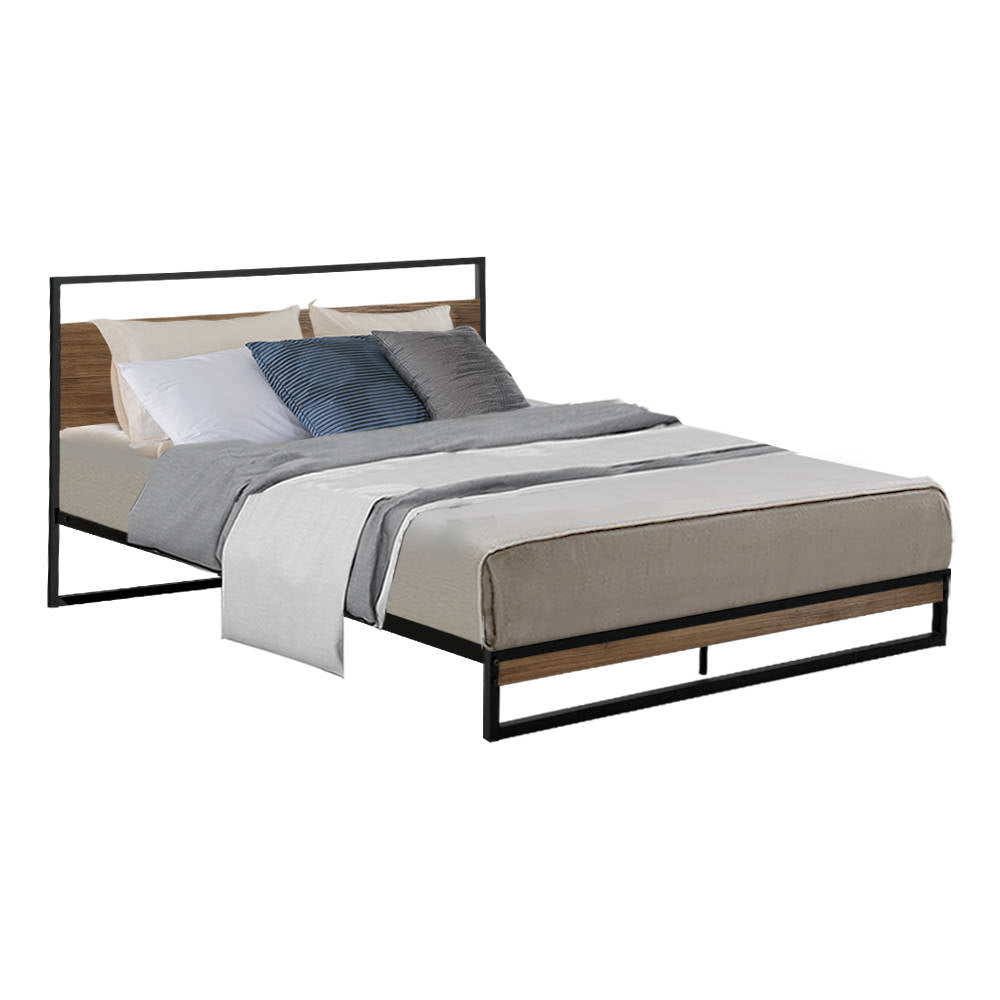 Artiss Metal Bed Frame Queen Size Mattress Base Platform Foundation Black Dane Queen Bed Frames