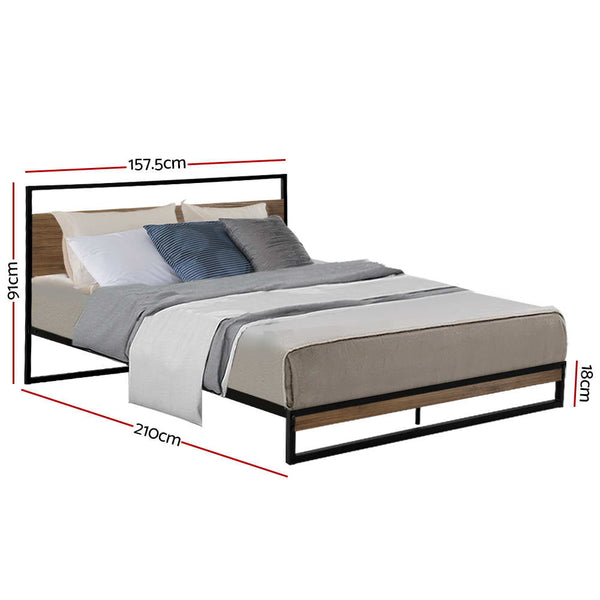 Artiss Metal Bed Frame Queen Size Mattress Base Platform Foundation Black Dane Queen Bed Frames