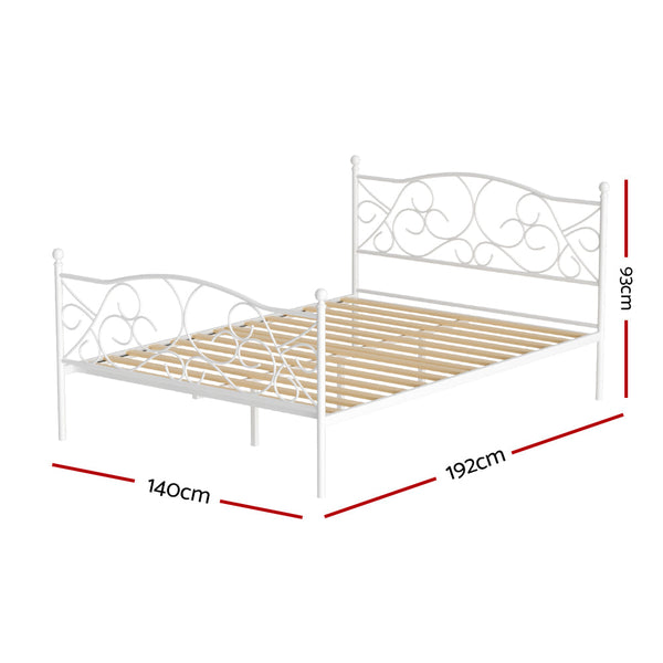 Artiss Bed Frame Double Size Metal Groa Double Bed Frames