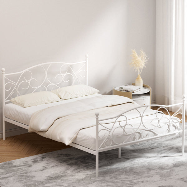 Artiss Bed Frame Double Size Metal Groa Double Bed Frames