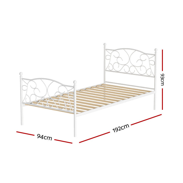 Artiss Bed Frame Single Size Metal Groa Single Bed Frames