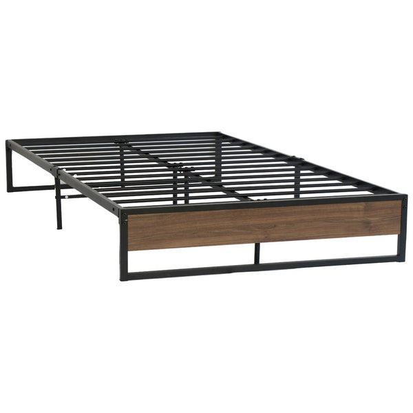 Artiss Metal Bed Frame Double Size Mattress Base Foundation Black Oslo Double Bed Frames