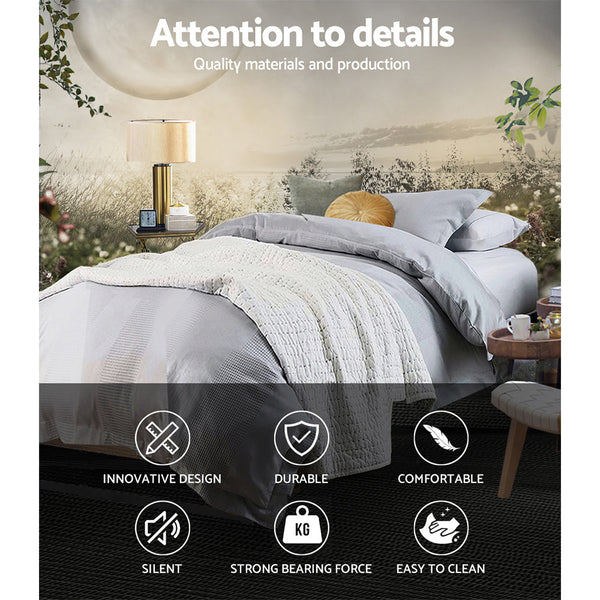 Artiss Metal Bed Frame Single Size Mattress Base Platform Black Oslo Single Bed Frames