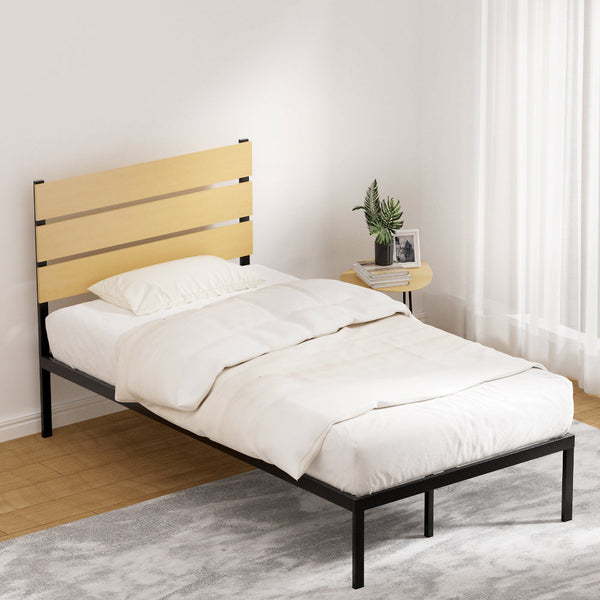 Artiss Bed Frame King Single Size Metal Base Mattress Platform Foundation Paula King Single Bed Frames
