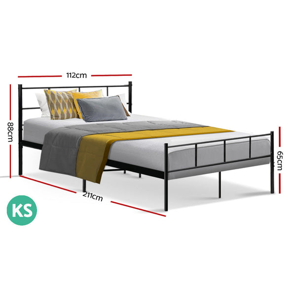 Artiss Metal Bed Frame King Single Size Platform Foundation Mattress Base Sol King Single Bed Frames