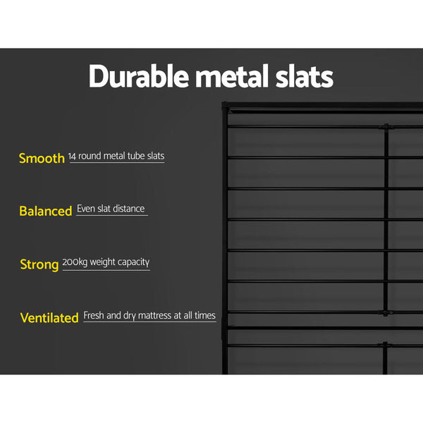 Artiss Metal Bed Frame King Single Size Platform Foundation Mattress Base Sol King Single Bed Frames