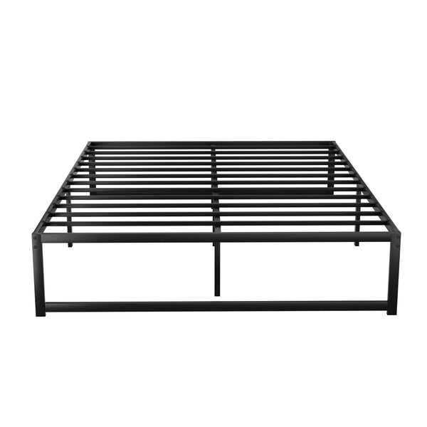Artiss Bed Frame Metal Platform Queen Size Base Mattress Black Tino Queen Bed Frames