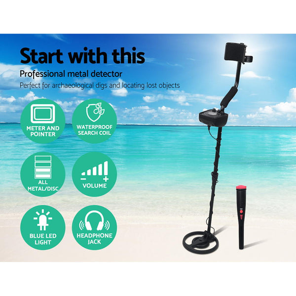 Weisshorn Metal Detector Pinpointer Deep Sensitive Searching Treasure Gold Hunt Digger 160Mm Metal Detectors