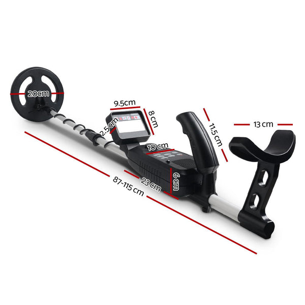 Weisshorn Lcd Screen Metal Detector With Headphones Black Metal Detectors