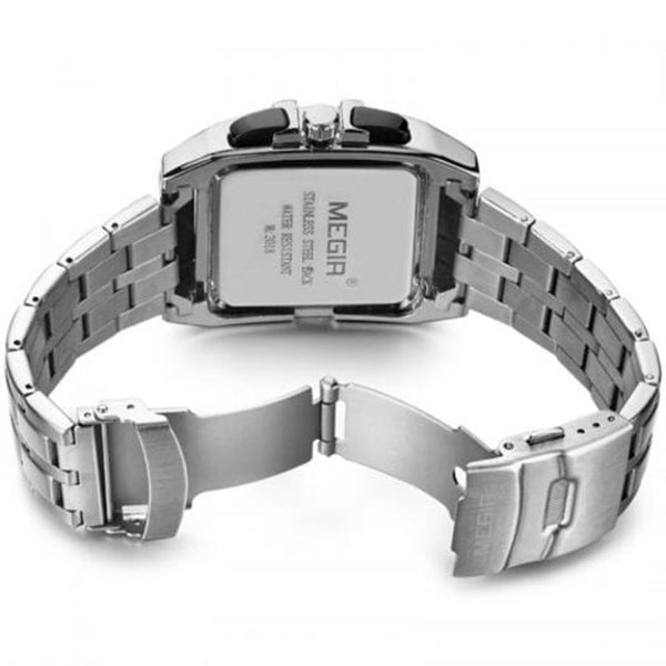 Veile Studios 2018 Men's Watch Steel Belt Sports Outdoor Square White Watches