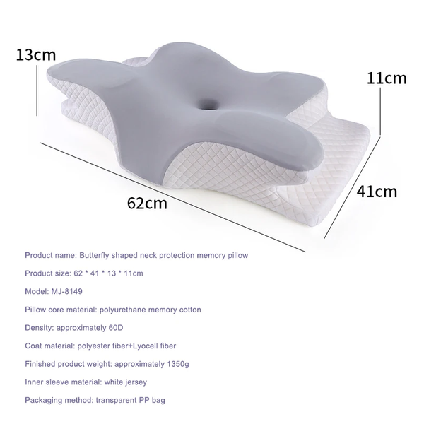 Memory Foam Butterfly Shaped Cervical Neck Pillow For Pain Relief Support Pillows