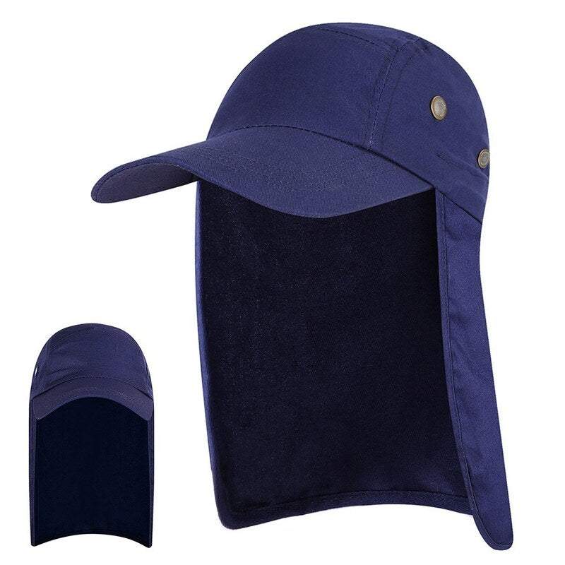 Fishing Tackle Men And Women Sun Protection Cap Army Blue Hats & Headwear
