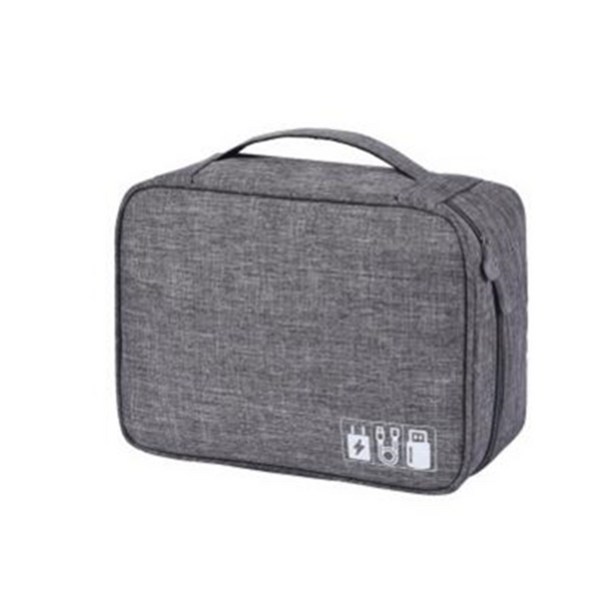 Men Women Multi Function Digital Storage Bags Earphone Usb Data Cable Gray Headphone Accessories