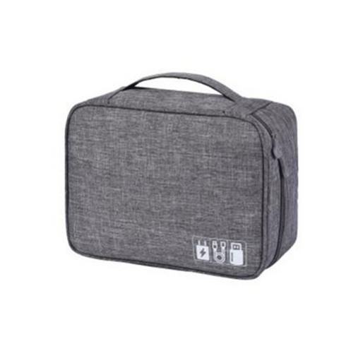 Men Women Multi Function Digital Storage Bags Earphone Usb Data Cable Gray Headphone Accessories