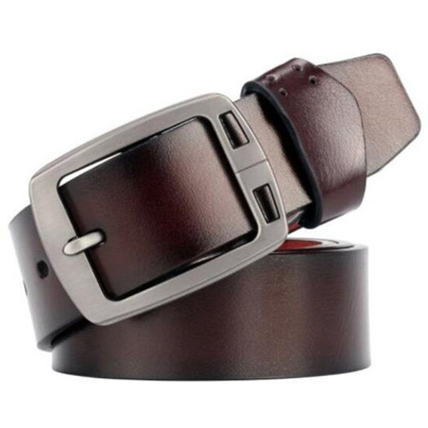 Men Antique Finish Retro Belt Durable Casual Waistband Coffee Belts