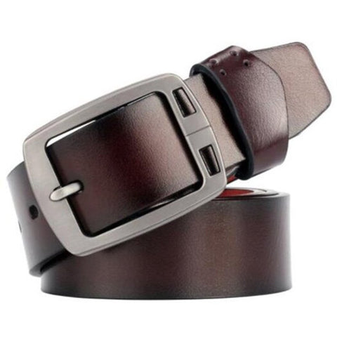 Men Antique Finish Retro Belt Durable Casual Waistband Coffee Belts
