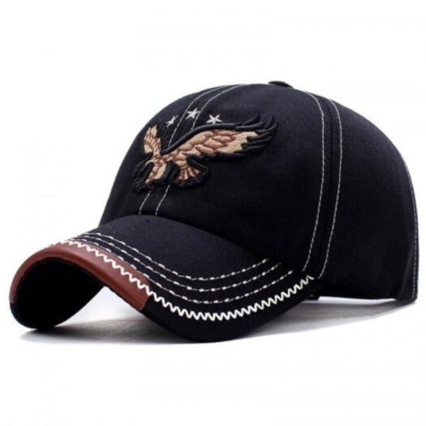 Men Baseball Cap Eagle Embroidery Pattern Outdoor Sun Block Hat Blueberry Hats & Headwear